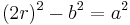 (2r)^2-b^2=a^2 