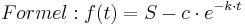 Formel: f(t) = S-c\cdot e^{-k\cdot t}