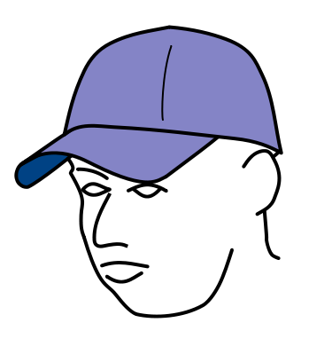 Datei:Baseball cap line drawing.svg